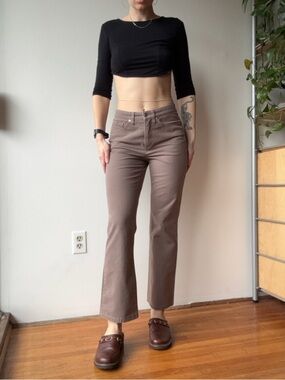 Cambio Straight Leg Brown Pants